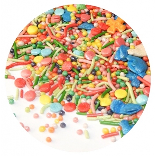 Posypka cukrowa maczki pałeczki konfetti dekoracja na tort urodziny mix 50g